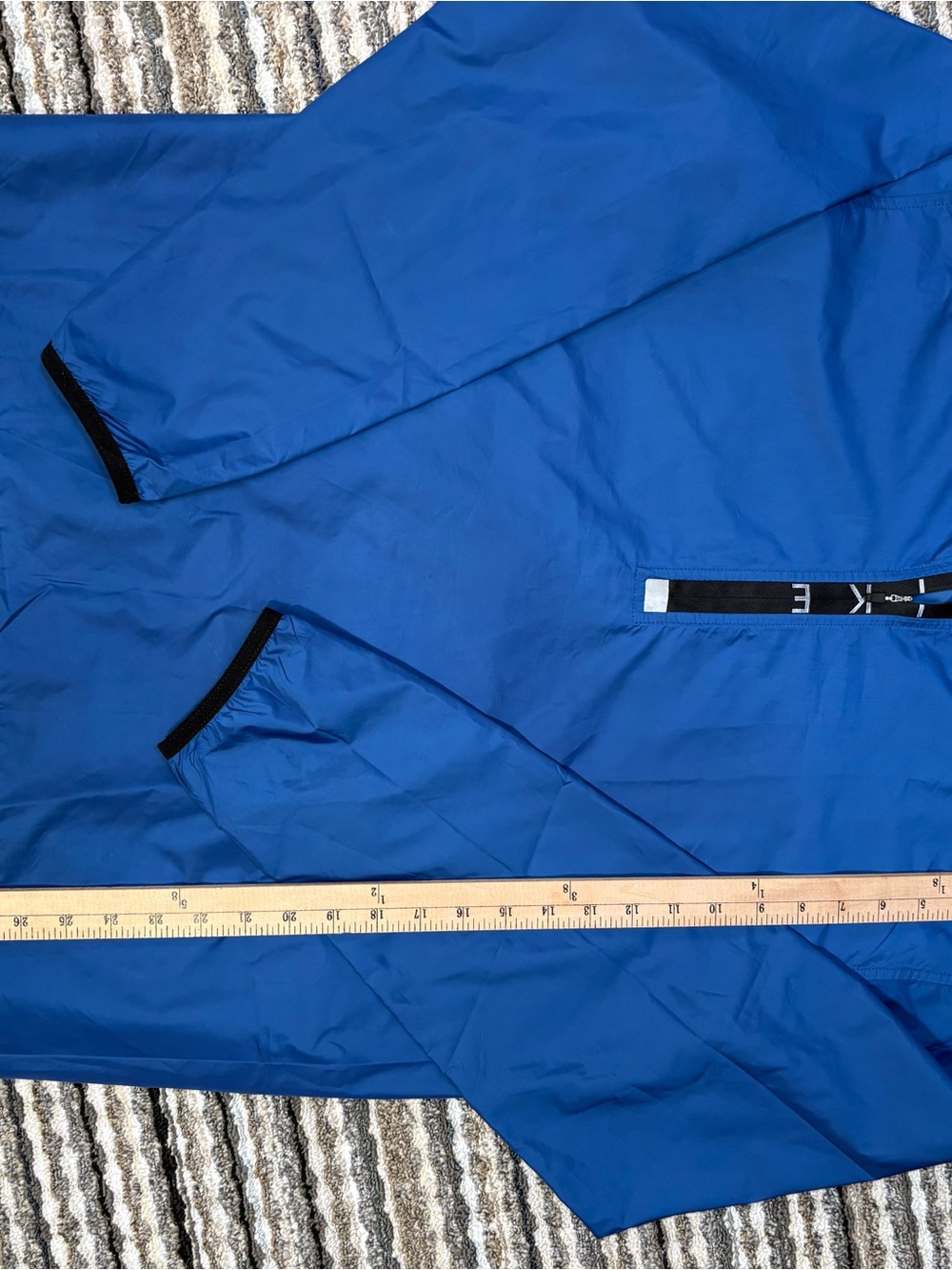 Men's Blue Nike Lightweight Windbreaker Quarter Zip